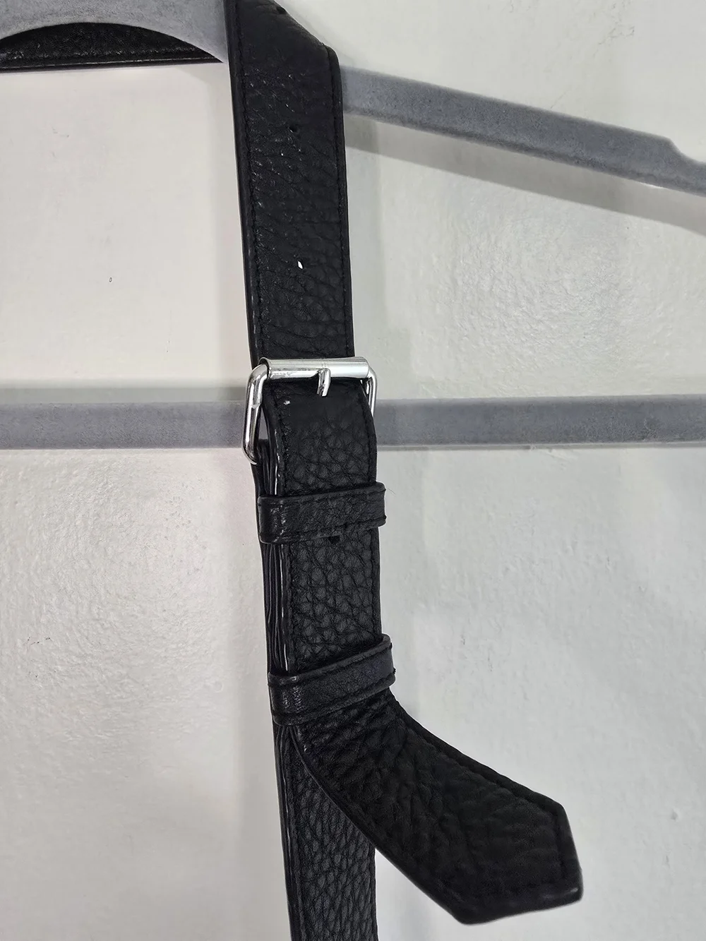 Rebecca Minkoff Black Pebbled Leather convertible hobo bag